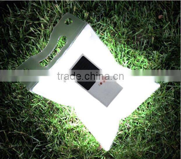 Fashion Solar Outdoor Light Portable Waterproof Folding Inflatable tent Camping lantern Emergency lamp