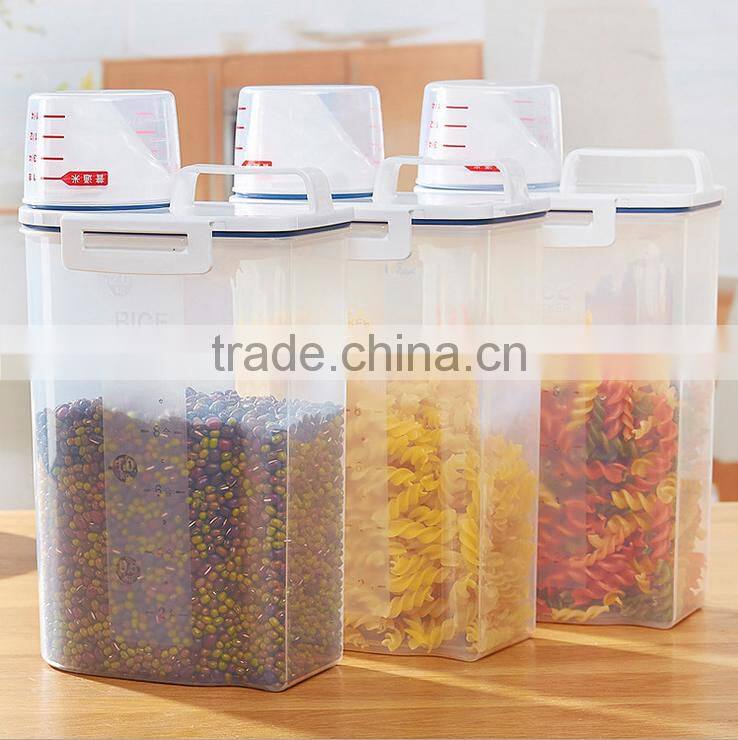 Moistureproof Plastic Kitchen Food Cereal Grain Rice Storage Container Box