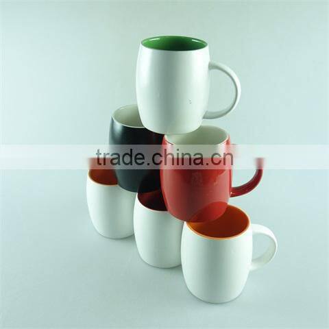 Wholesale porcelain Red mug ,Lovely chocolate mug, cheap glazed ceramic mug