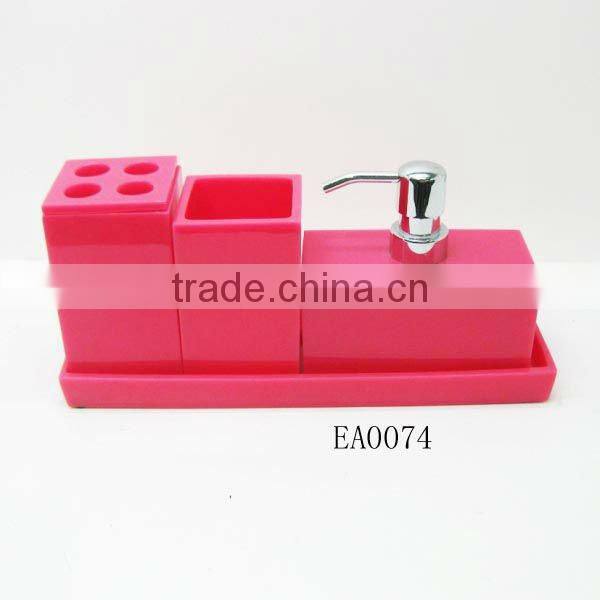 Hot sale 2015 4 pcs bath set polyresin bathroom set