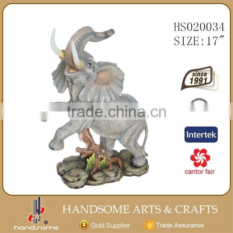 17 Inch Resin Animal Home Elephant Decor Statues