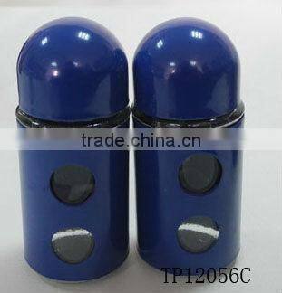 2016 hot selling bullet style mini colored sleeves cylinder glass spice jars