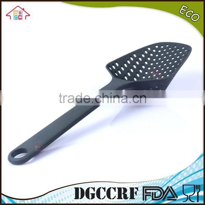 NBRSC Black Large Nylon Scoop Colander Pasta Heat Resistant Strainer Dishwasher Safe kitchen utensil