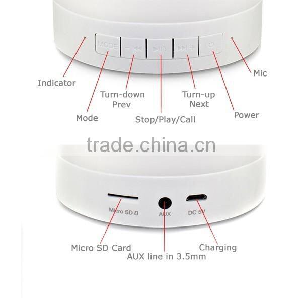 High Quality Music Mini Portable bluetooth speaker with LED Lamp