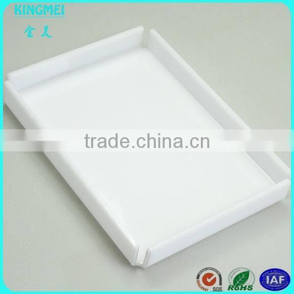 Customized acrylic cup holder, wine glass holder & square clear plexiglass serving trays for hotel