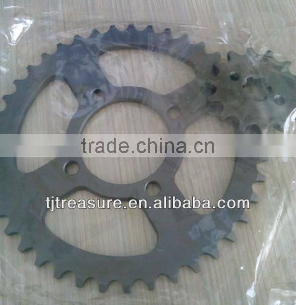r15 chain sprocket/wave 100 sprocket and chain sets/motorcycle rubber track