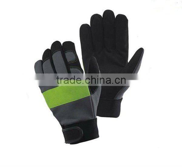 Reflective Leather Safety Police Gloves ZMR665