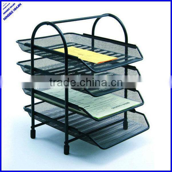 2014 best selling a4 metal mesh 5 tier document tray