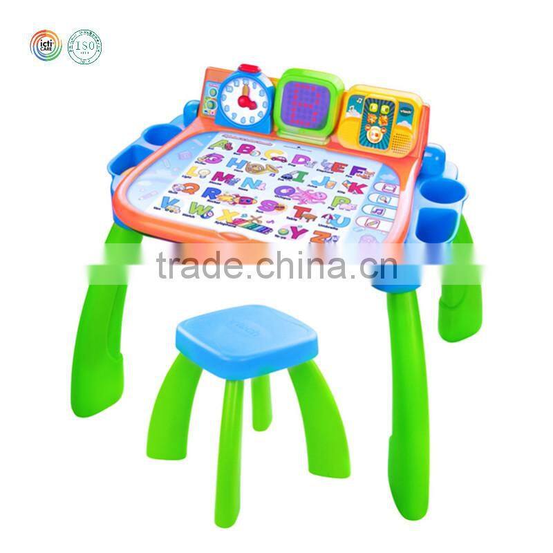 Children Touch Screen Leaning Desk , Touch And Learn Activity Table Set From Dongguan ICTI Factory