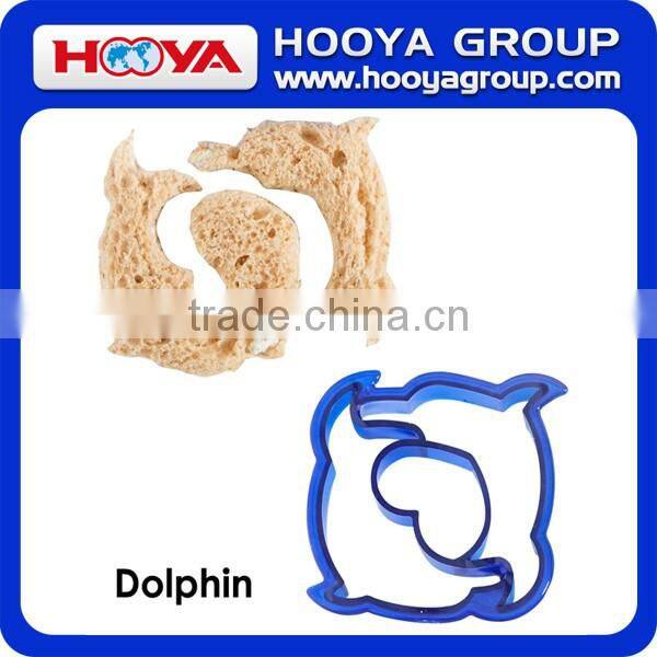 Fun Cake Cookie and Sandwich Cutter Shapes for Kids Set of 5 Dinosaur Dolphin Heart Star and Train