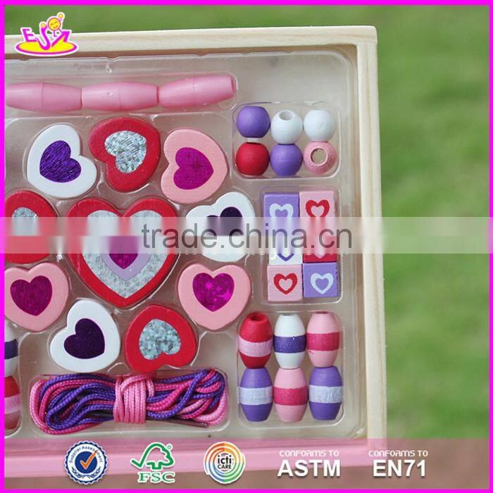 2017 new design children preschool wooden bead threading toy W11E060