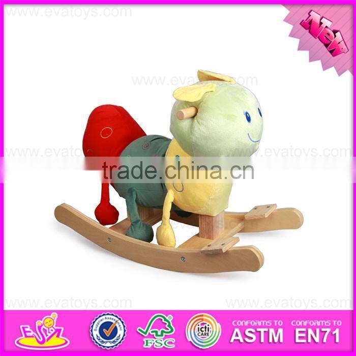 2016 New kids animal toy wooden rocking horse W16D084