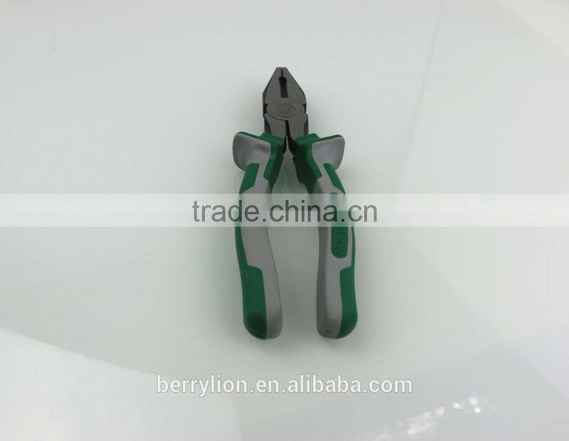 200mm polished carbon steel combination plier with soft grip design