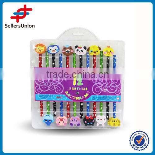 Designed wooden pencil, natural wood pencils 12pcs/set