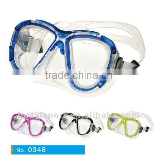 Underwater silicone professional diving mask snorkel fin