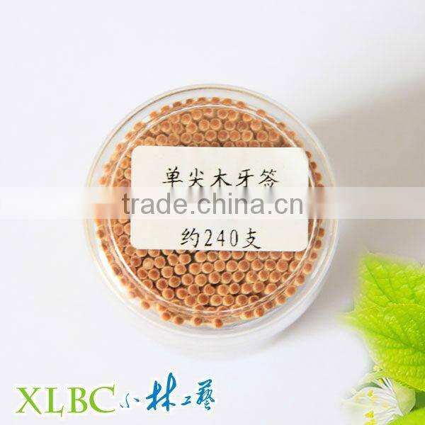 xiaolin light 6.5cm*1.8mm Little Round jar one point wooden toothpick