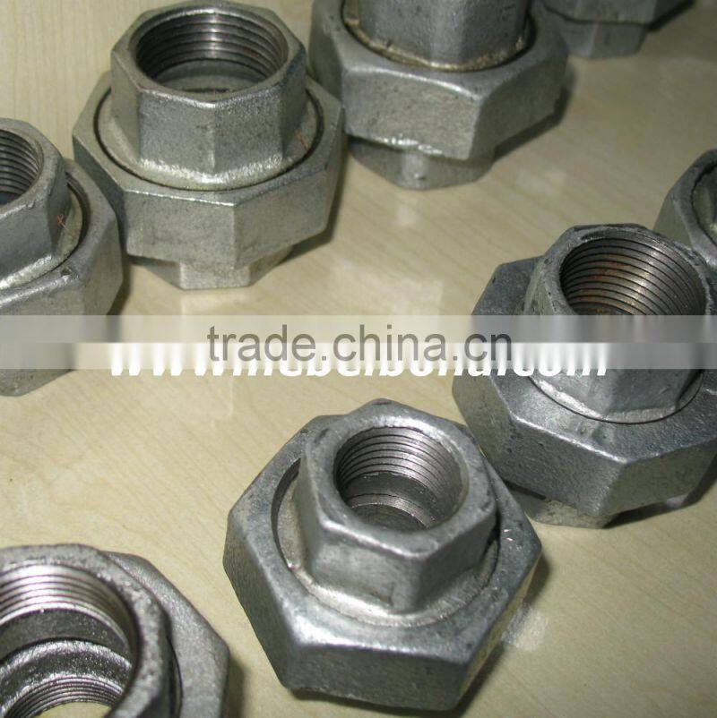 ISO certificate gi cast iron pipe fittings of 330 union