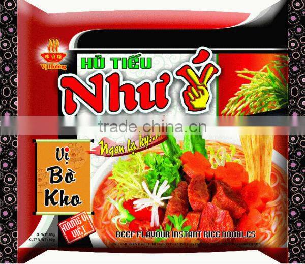 Beef flavour instant rice noodles 60gr