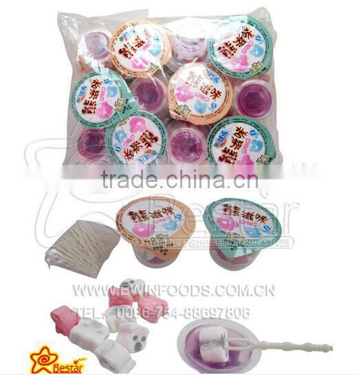 Hot Sale Strawberry Shape Marshmallow With Fruity Jam