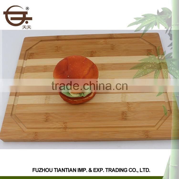 Hot selling eco-friendly natural square bamboo cuttingboard