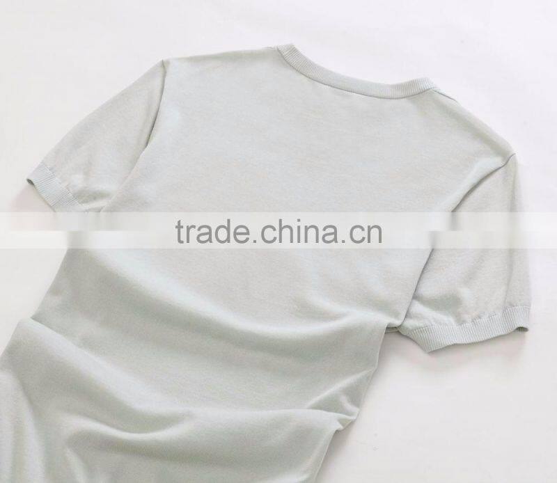 custom 100% fine cotton white plain t shirt