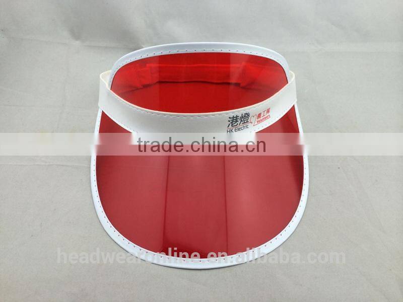 Custom Fashion Cheap Colorful PVC Sun Visor hat