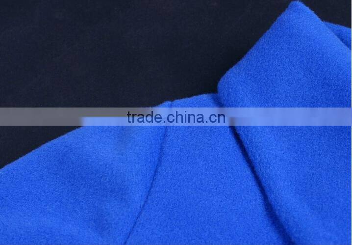 latest ladies quality overcoat blue wool/polyester woman factory wholesale coat