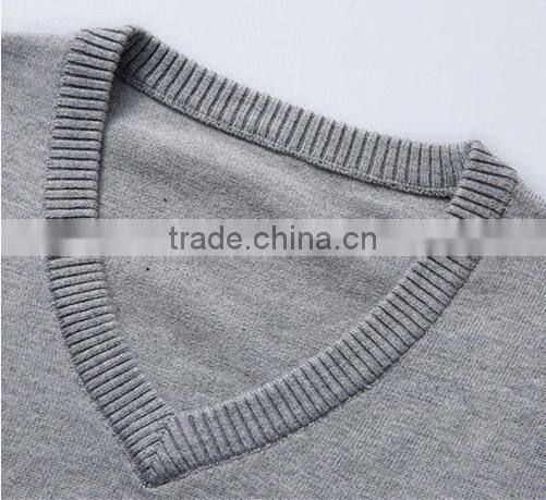 2016 New Autumn Winter Warm Cashmere Sweater Vest Men Classic Sleeveless Wool Solid Color Jersey Casual V-Neck Pullover