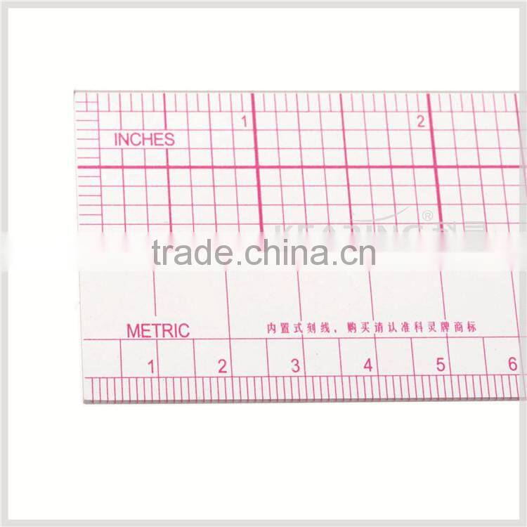 60cm&24" straight flexible 1.2mm thickness sandwich line plastic garment ruler for sewing design#8097