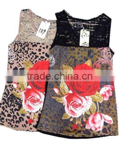 GZY wholesale digital printed tops for women 2016