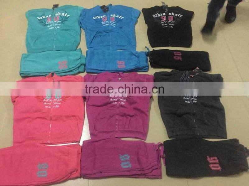 stock women jogging wear long-sleeve fitness ladies jogging suits wholesale