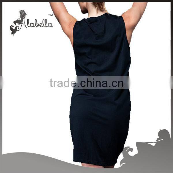 Black muscle knot dress