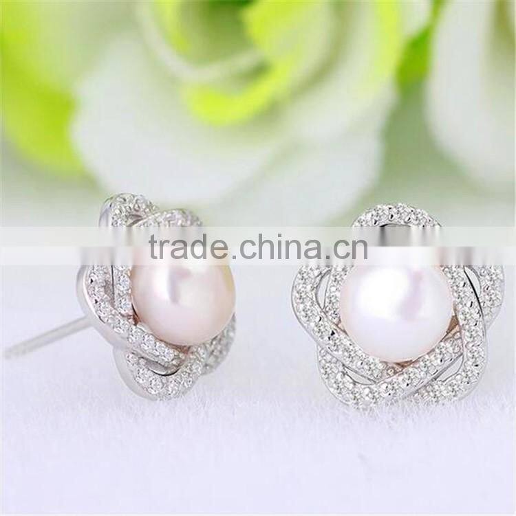 women stud earrings, cheap earrings made in china, hollow out flowers stud earrings