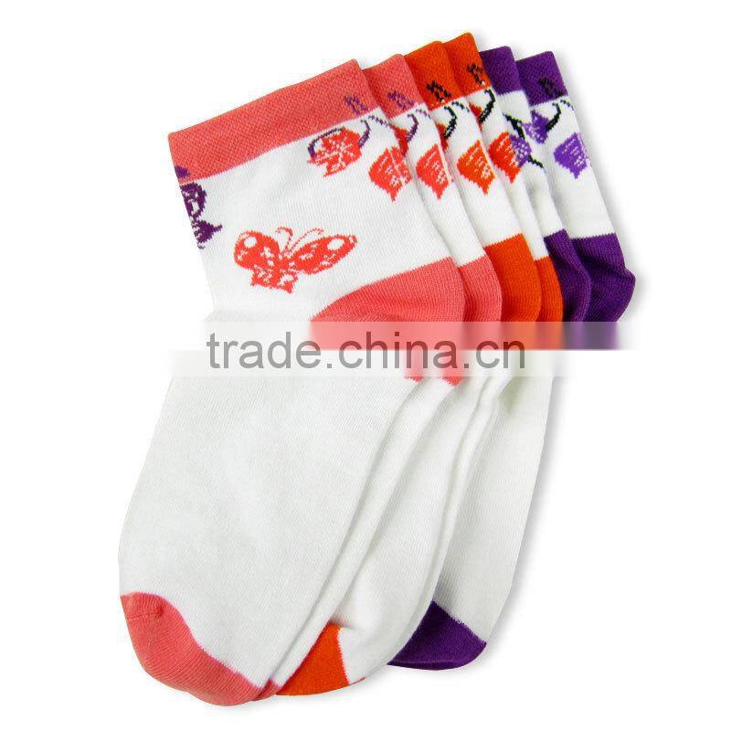custom wholesale cotton kid sock , children sock