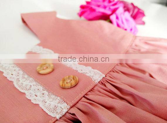 New Design Cotton Linen Sleeveless Lovely Baby girls dresses
