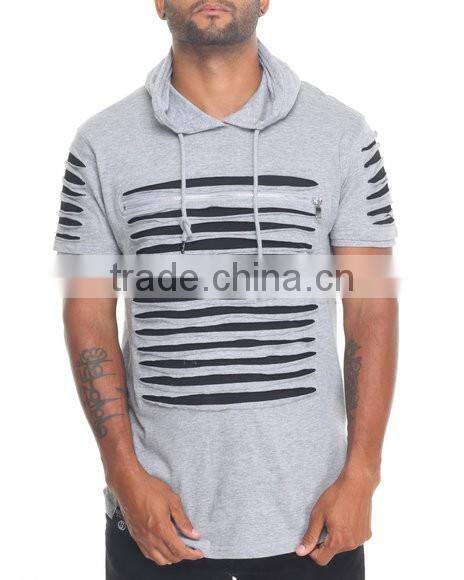 Hot sale China factory direct supply print pattern chest zipper pullover hoodie with adjustable drawstring accent Hood