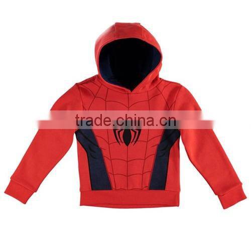 Children pullover print fleece hoodie custom, kids clothing wholesale boys