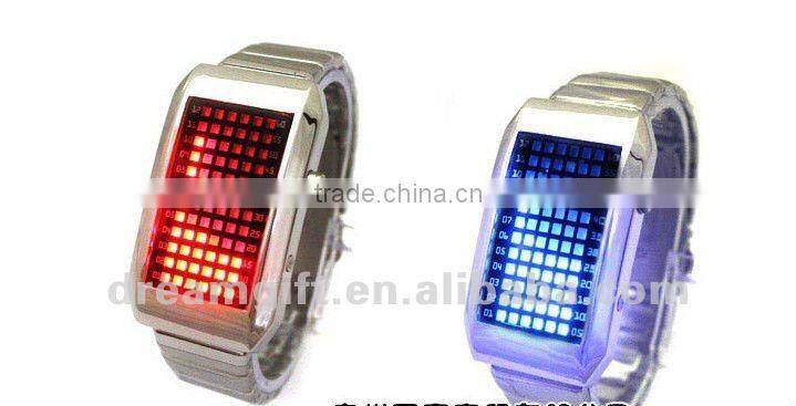 2012 hotsale man watch 72 lights LED watch really nice