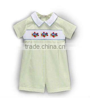 Green Airplane Bubble Romper