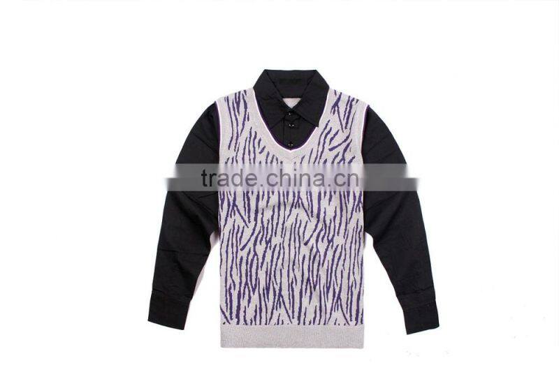 Loose Fit American Blue Sweater For Boys