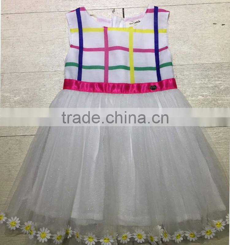 2017 New Arrival Lovely Floral Girl Dresses Fashion Sleeveless Summer Princess Party Dress