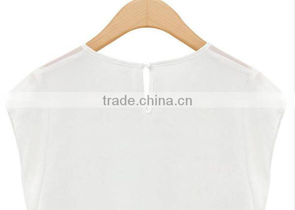 European and American style summer new fashion V neck perspective women chiffon,chiffon fabric