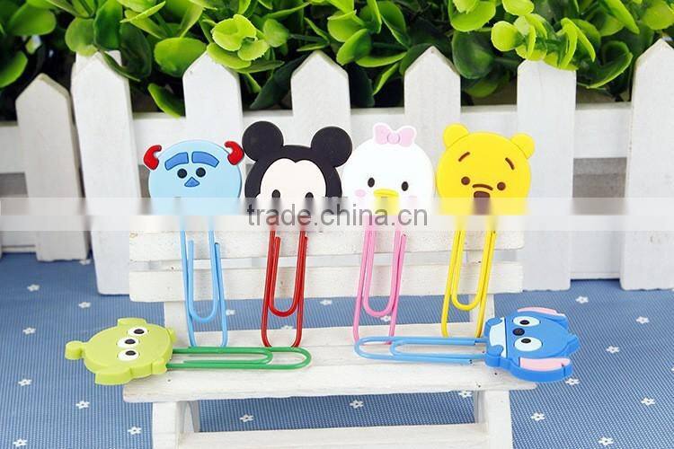 PVC soft material planner clip cartoon creative paper clip planner accessories