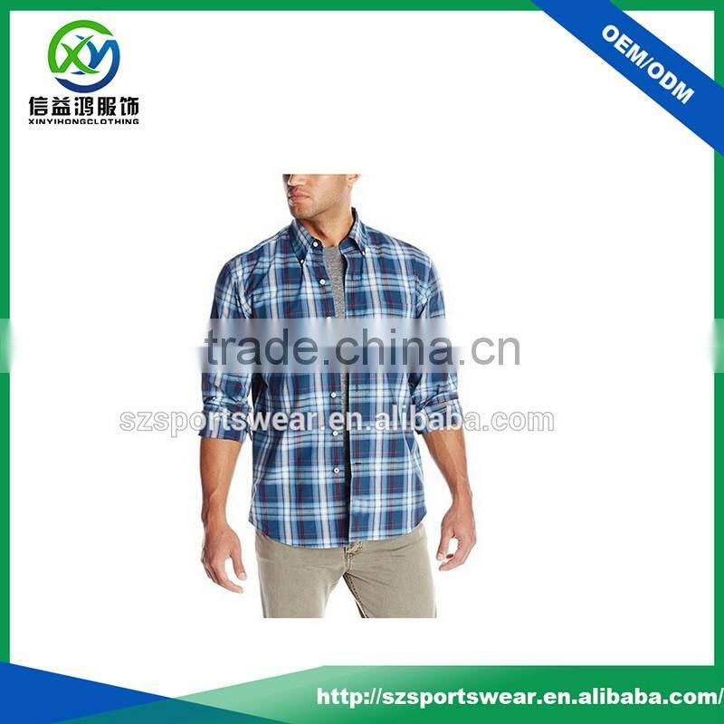 Popular Style Grating Men Casual Long Shirts / Dress Shirt in Blue
