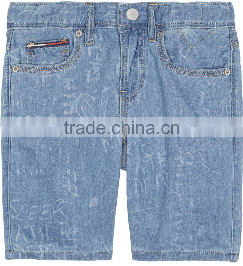 Custom Made Good Quality Dark Blue Higher Washed Denim Shorts