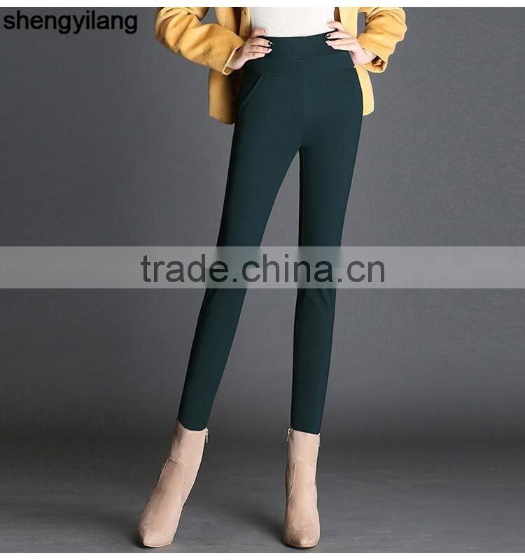 winter warm fleece high waist Leggings/pants clothing manufacturing companies in China