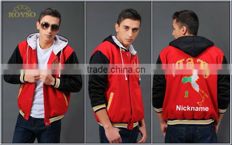 Custom Made Men Hoody Football Team Club Baseball Varsity Bomber Letterman College School Bulk Jacket with Hoodies Wholesale