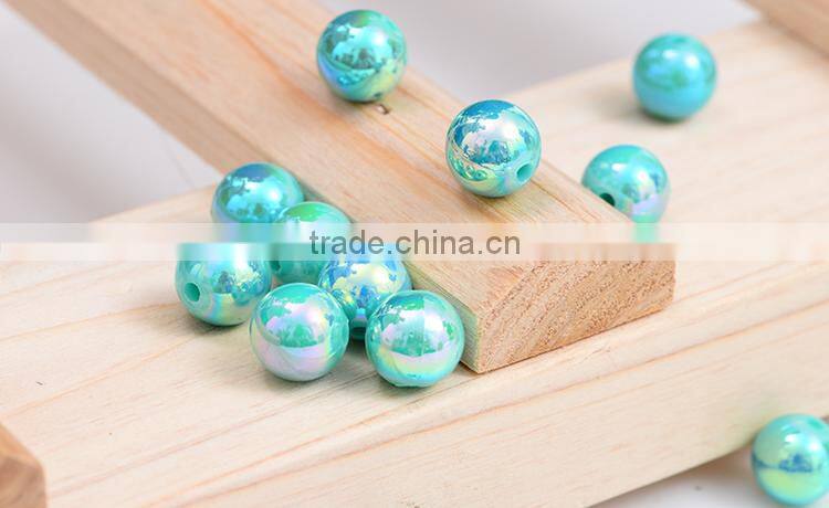 8mm Plastic Round AB Color Beads
