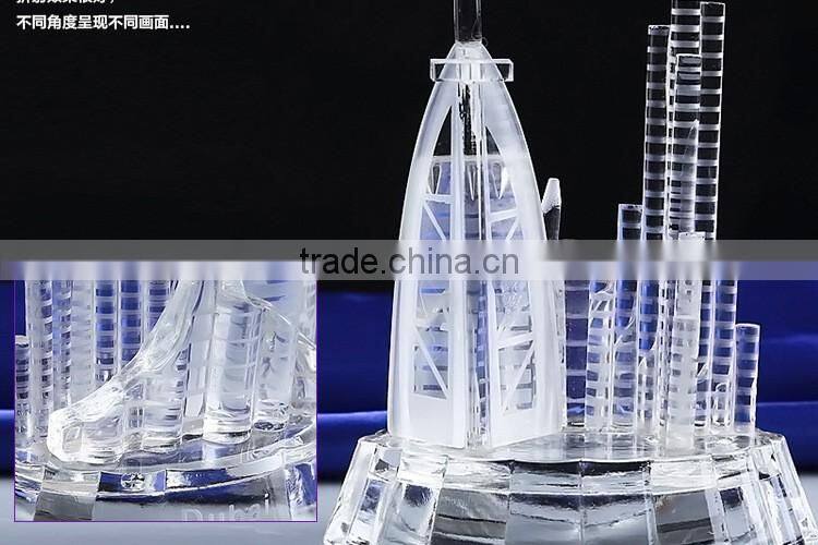 High Quanlity Crystal LED Dubai Tower With Souvenir Gift