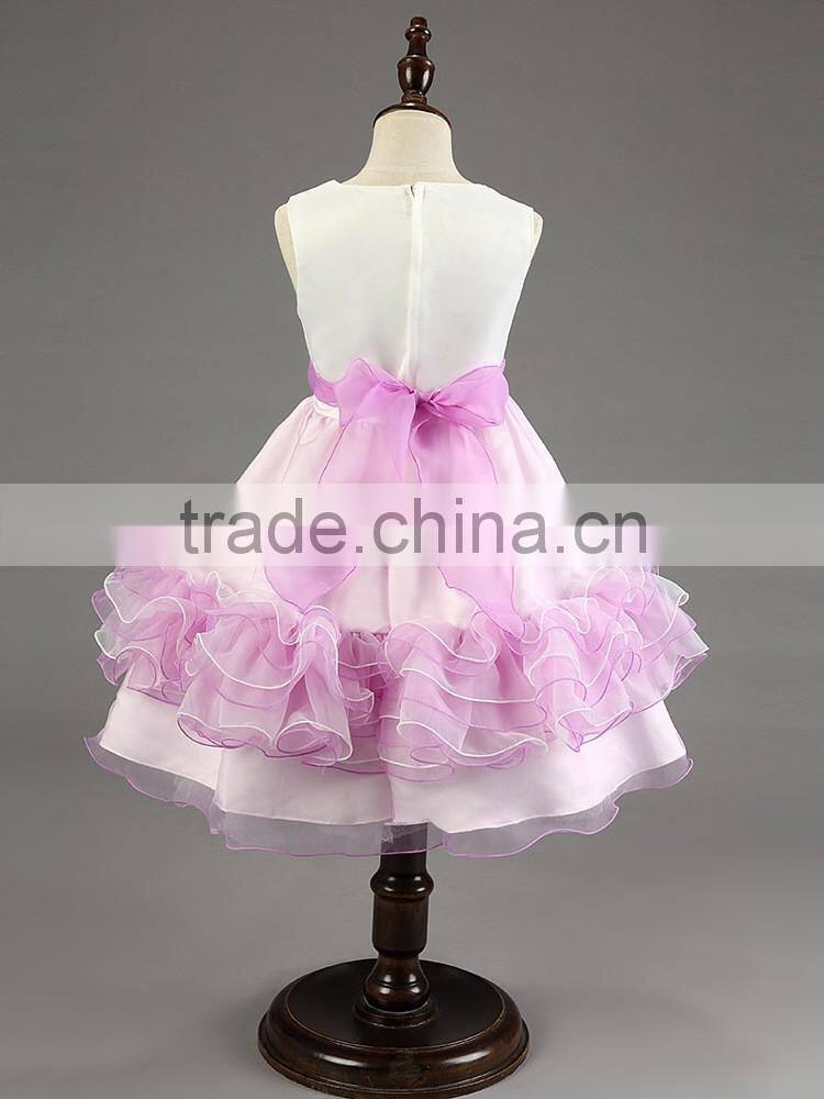 Butterfly tie kids lavender crochet dress girl wedding dress